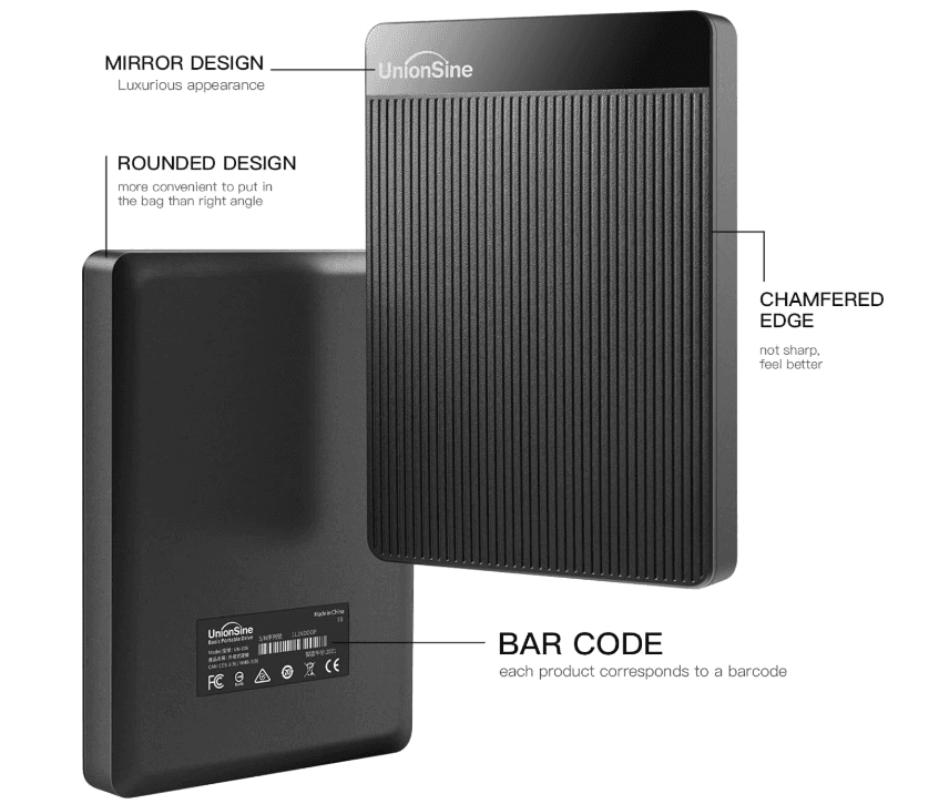 DISCO EXTERNO UNIONSINE  PORTÁTIL ULTRADELGADO DE 320 GB — DISCO EXTERNO en Pasto, Nariño