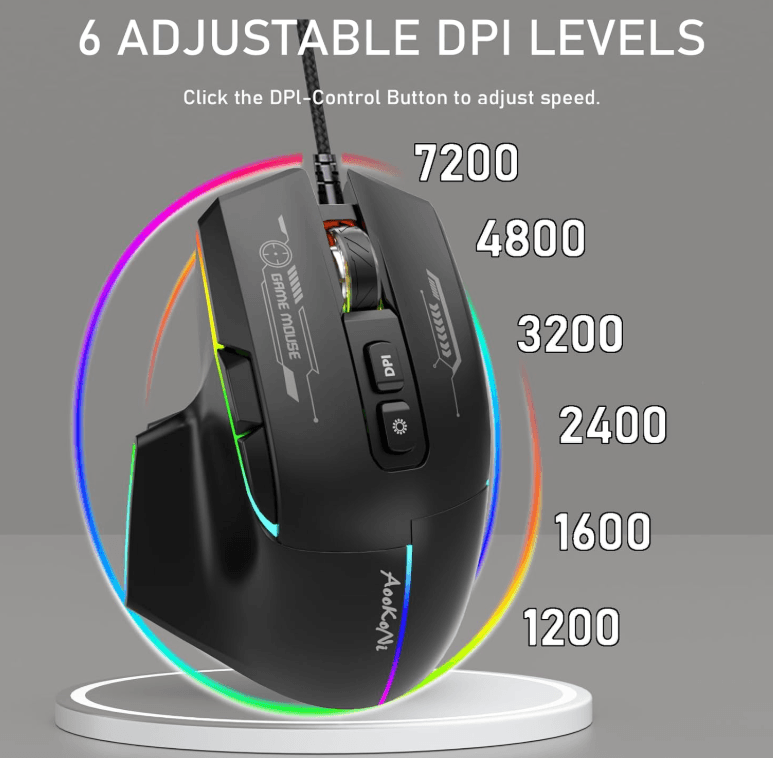 MOUSE GAMER ALAMBRICO AOOKONI — MOUSE en Pasto, Nariño