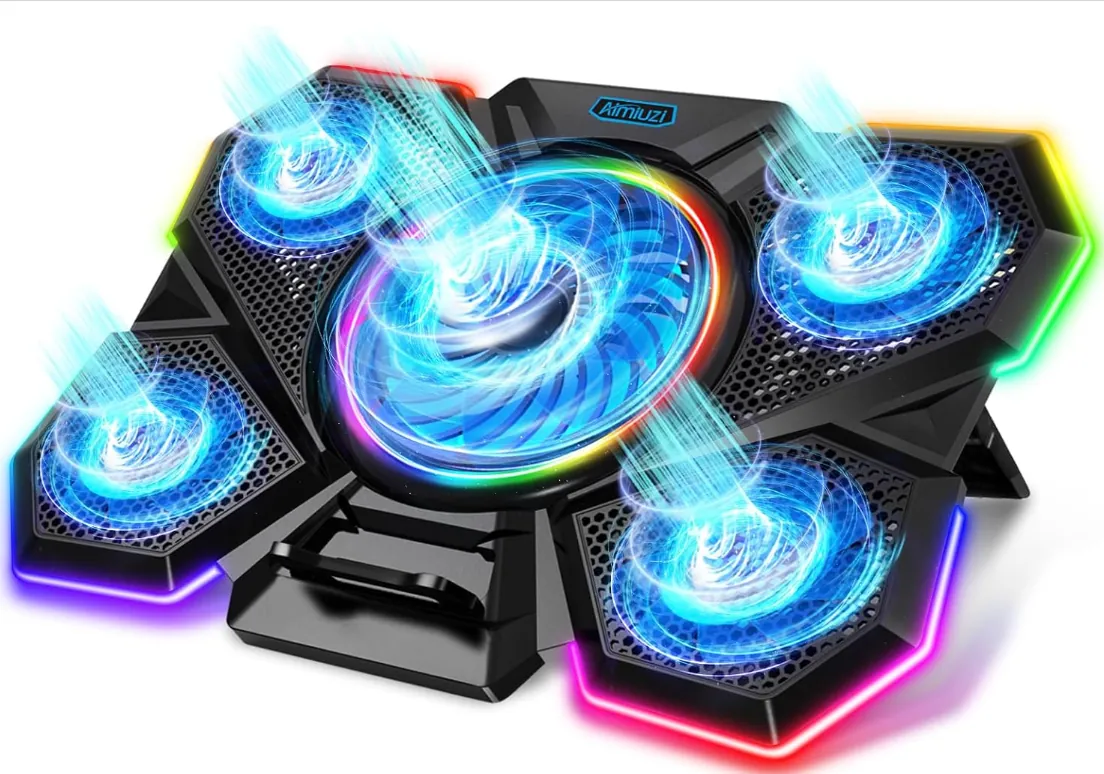 BASE REFRIGERANTE AIMIUZI 5 VENTILADORES Y  LUCES LED — BASE REFRIGERANTE en Pasto, Nariño