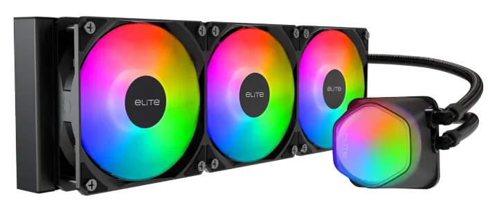REFRIGERACION LIQUIDA COOLER MASTER 360 ELITE 3 FANS BLACK — REFRIGERACION LIQUIDA en Pasto, Nariño