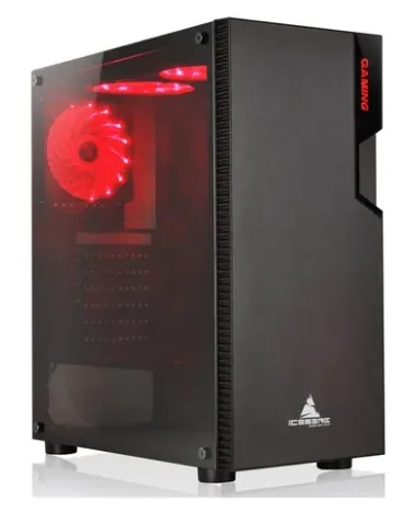GABINETE ICEBERG GLACIUS V2  1 FAN ROJO — GABINETE DE COMPUTADOR en Pasto, Nariño