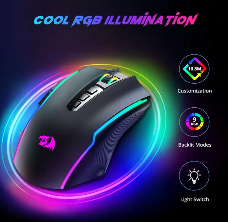 MOUSE GAMER INALAMBRICO REDRAGON LITE M910-KS — MOUSE en Pasto, Nariño