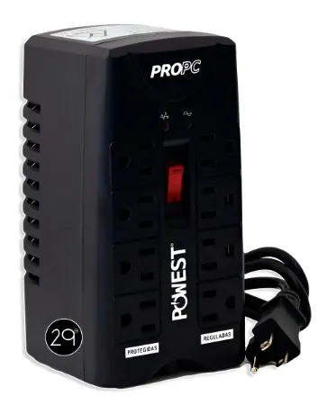 REGULADOR POWEST 1000 8 TOMAS — REGULADORES Y UPS en Pasto, Nariño