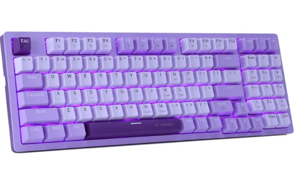 TECLADO MECANICO  HUO JI MORADO SWITCH ROJO O AZUL — TECLADO en Pasto, Nariño